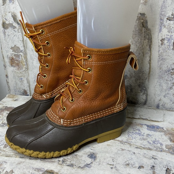 LL Bean Plaid Lined Bean Boots - Picture 2 of 7